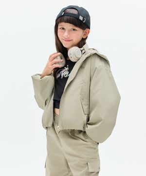 여아 크롭 바람막이(K243JP610P) 베이지