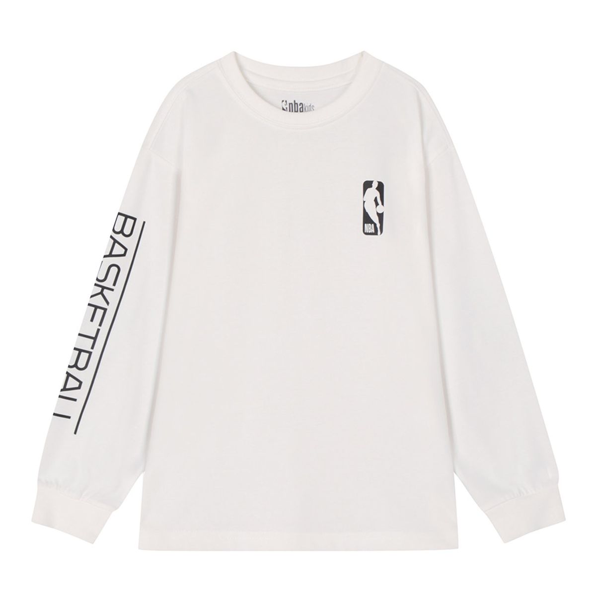 엔비에이 키즈(NBA KIDS) 소매그래픽 싱글티(K243TS130P) 화이트