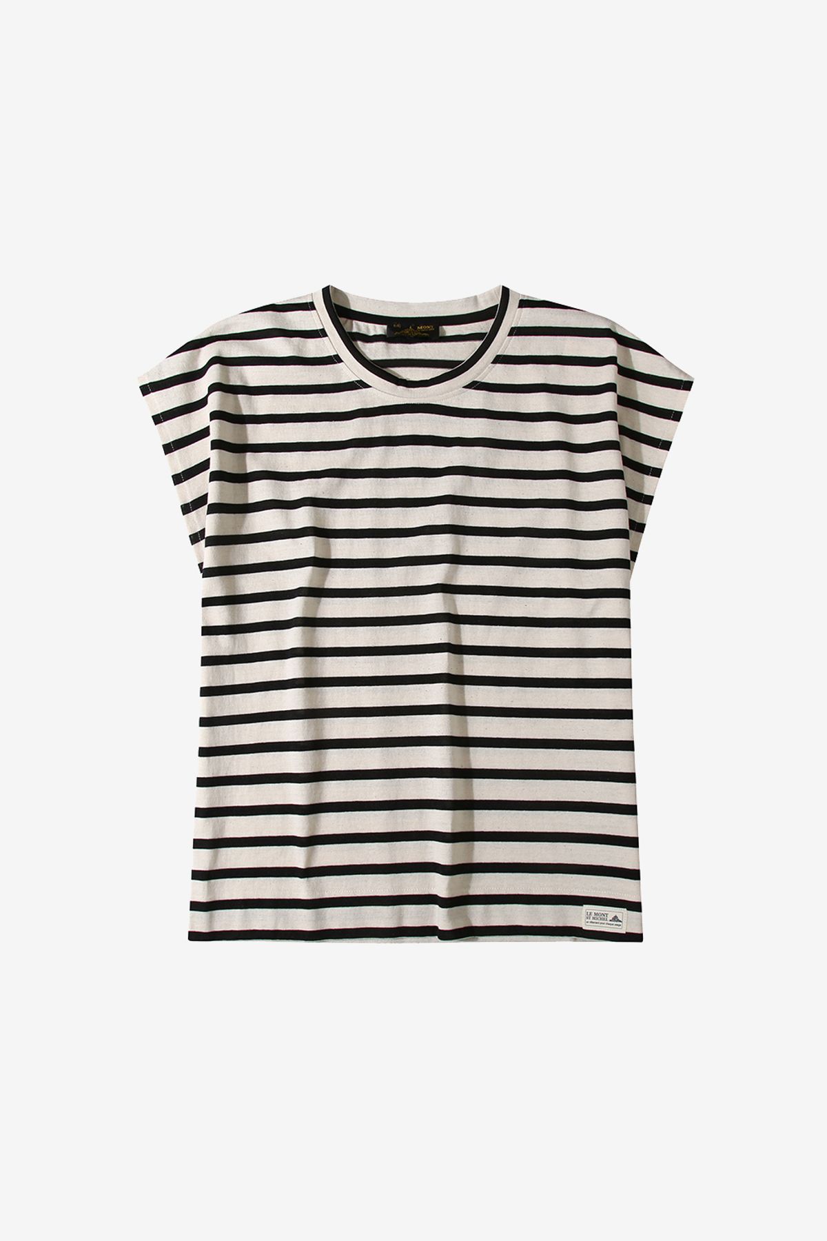 르몽생미셸(LE MONT ST MICHEL) THEOXANE - Mariniere Tank Top_Black