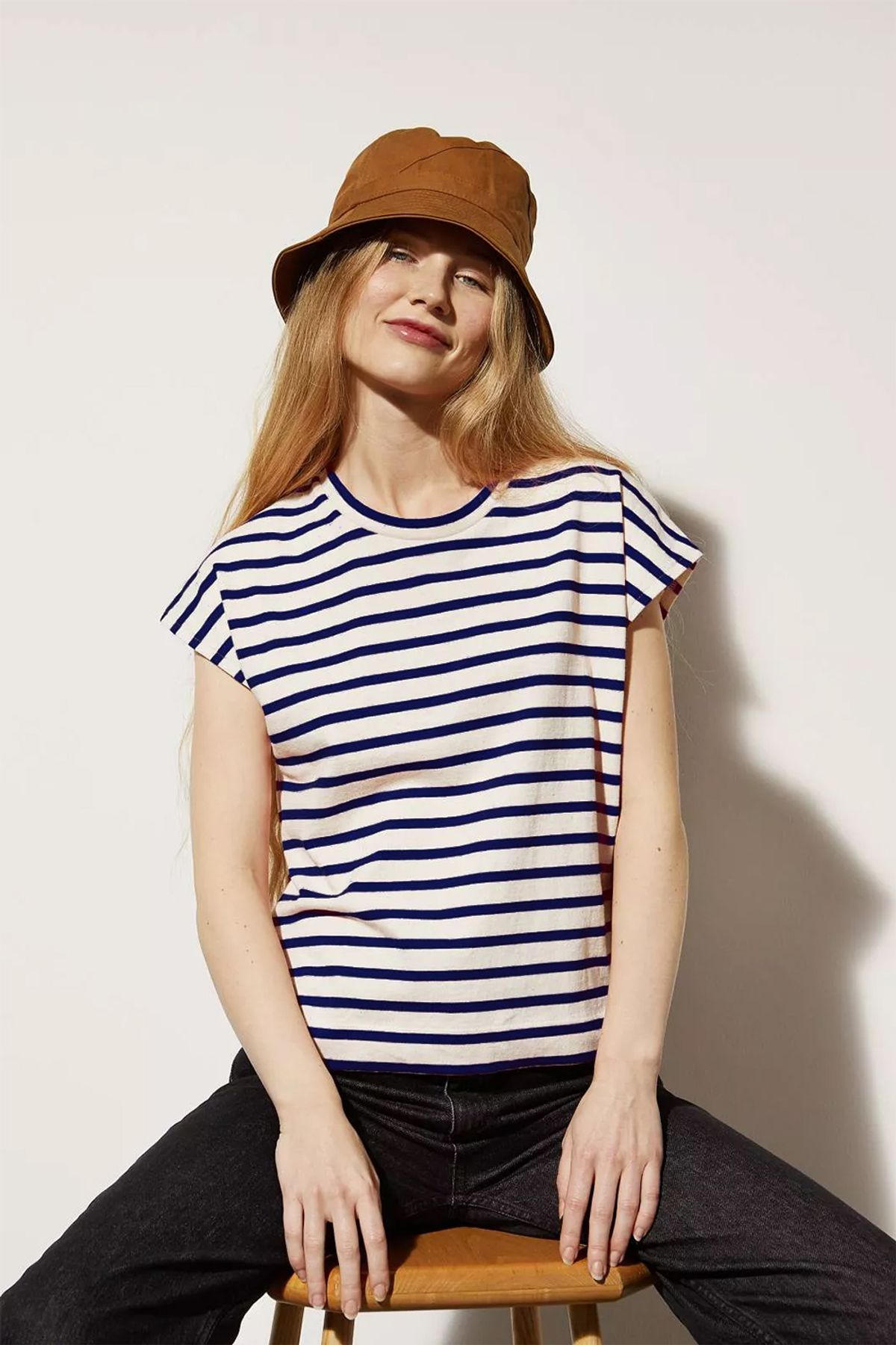 르몽생미셸(LE MONT ST MICHEL) THEOXANE - Mariniere Tank Top_Navy