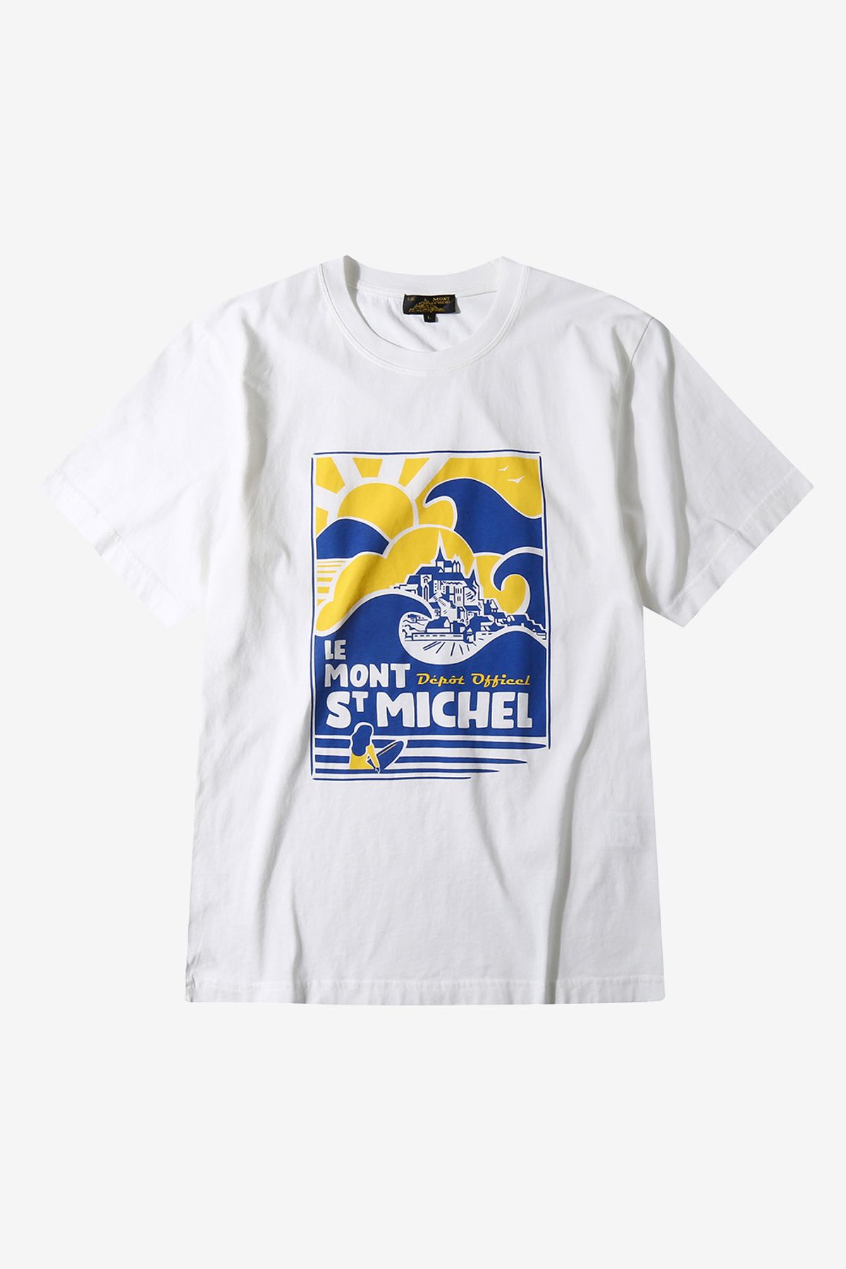 르몽생미셸(LE MONT ST MICHEL) TIMEL - Surf print teeshirt_WHITE