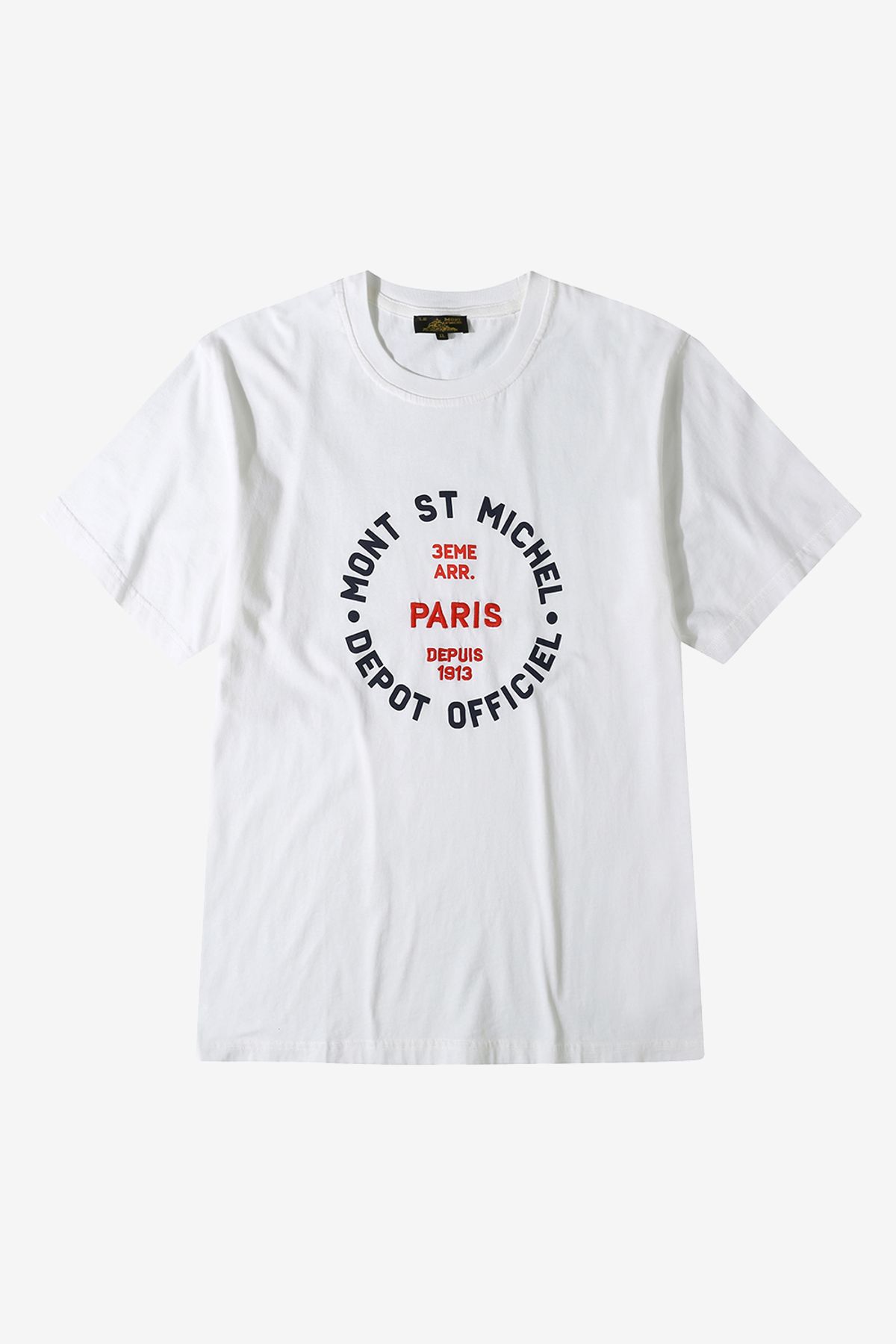 르몽생미셸(LE MONT ST MICHEL) Paris lettering Cotton T-shirts _ White