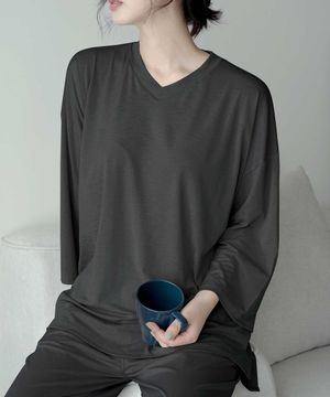 불가리 브이넥 와이드세트