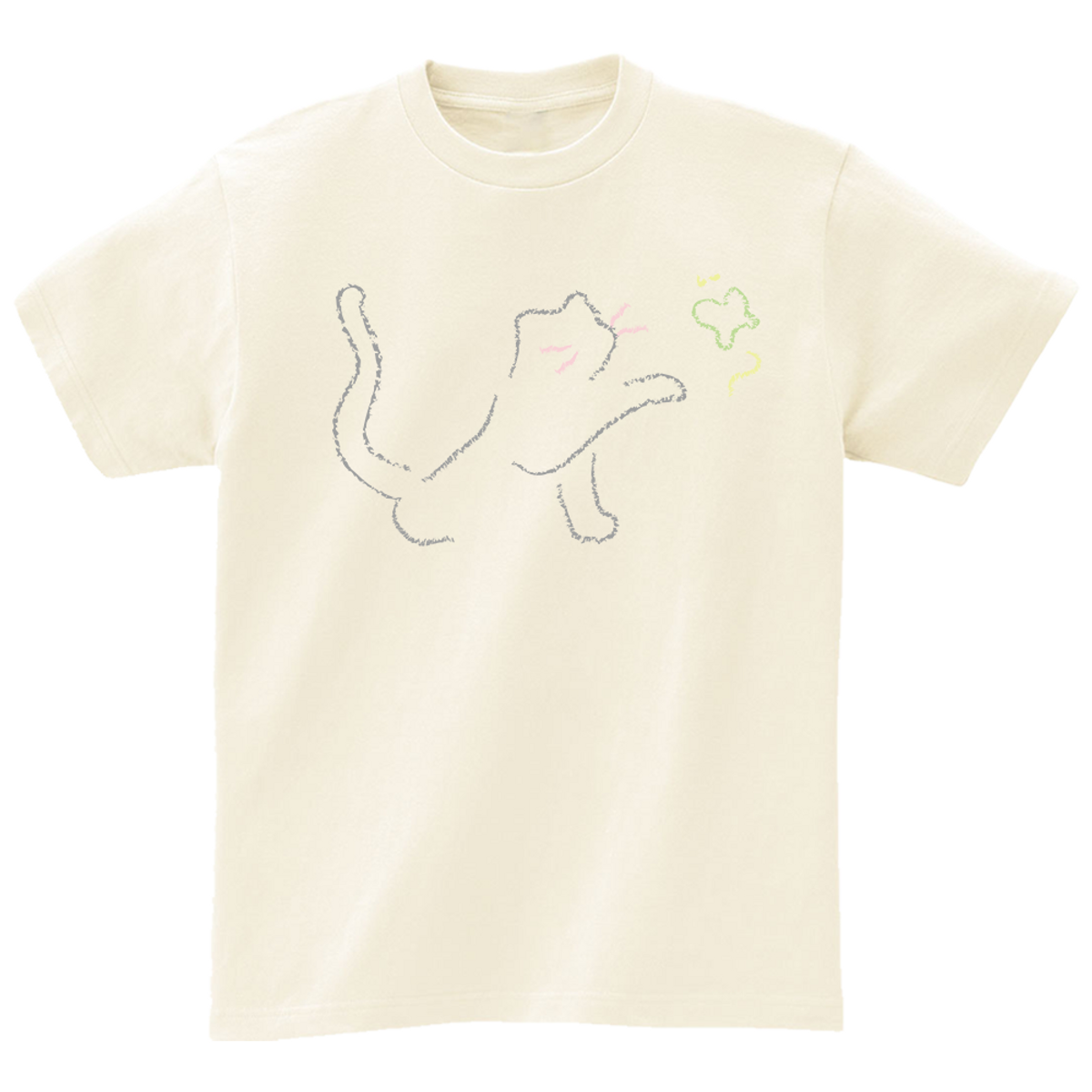 어썸어스(AWESOMEUS) CAT AND BUTTERFLY T-SHIRTS_4COLOR
