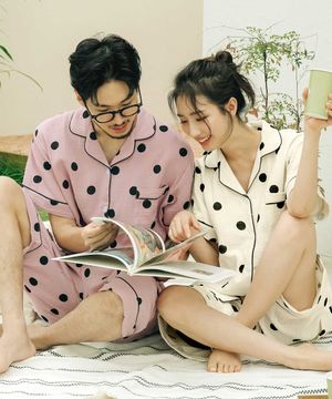 빅도트 요루면 반팔 커플 잠옷세트