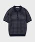 HARD TWIST HOLIDAY POLO KNIT [DARK NAVY STRIPE]