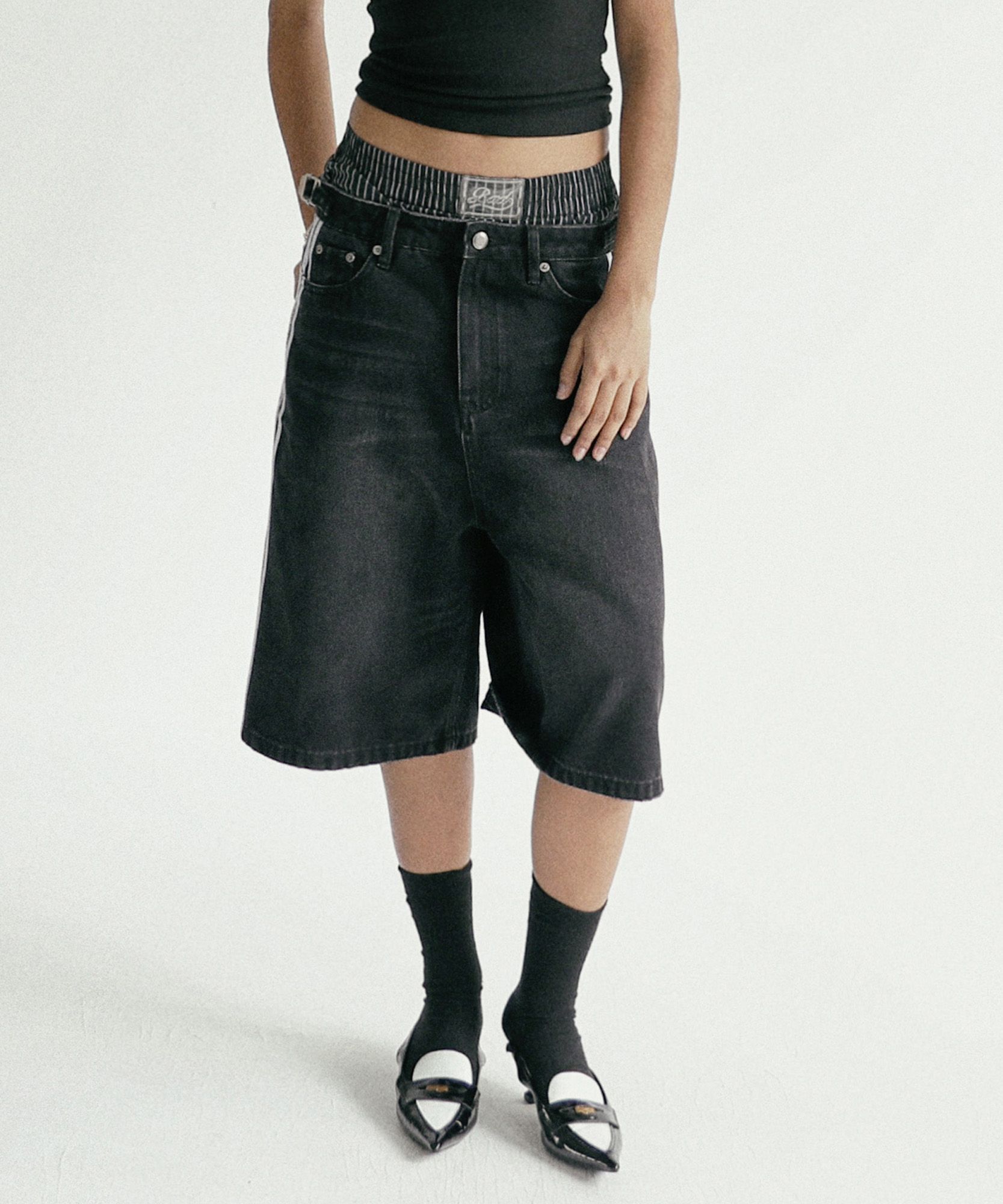 ★BADBLOOD★ Billy Track Jeans Exhaust Fit Black Badblood Billy Track Jeans Baggy Fit Black – BBGSHOPHK