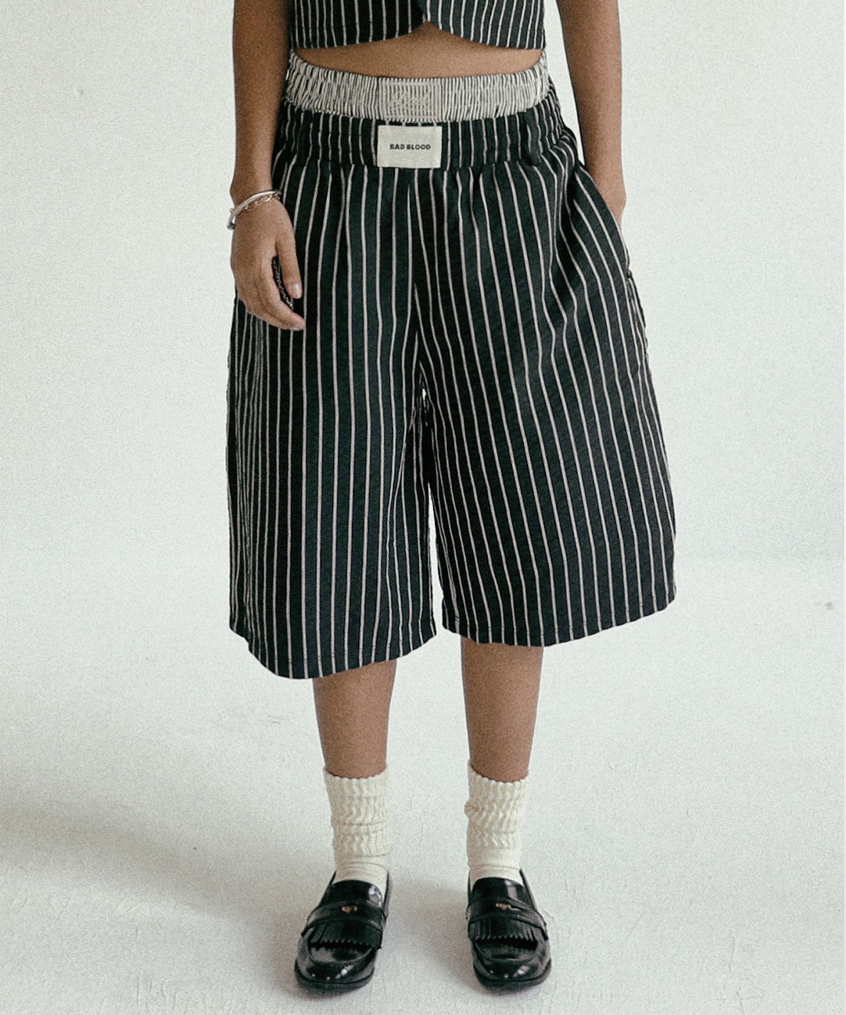 ◆BADBLOOD◆ BS Heavy Wool Bermuda Pants Black w-srt24-088 badblood – BBGSHOPHK