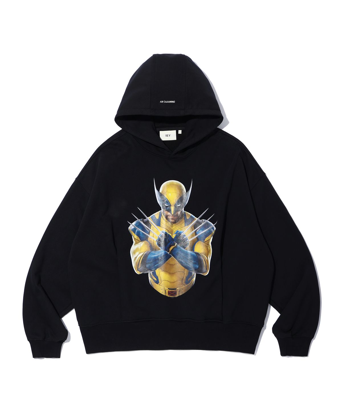 이에이(IEY) Marvel Studios Deadpool & Wolverine_W Over hoodie Black