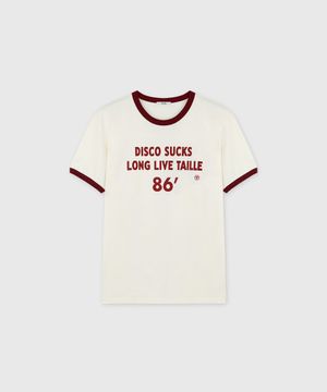 DISCO DEMOLITION T-SHIRT ECRU / MERLOT