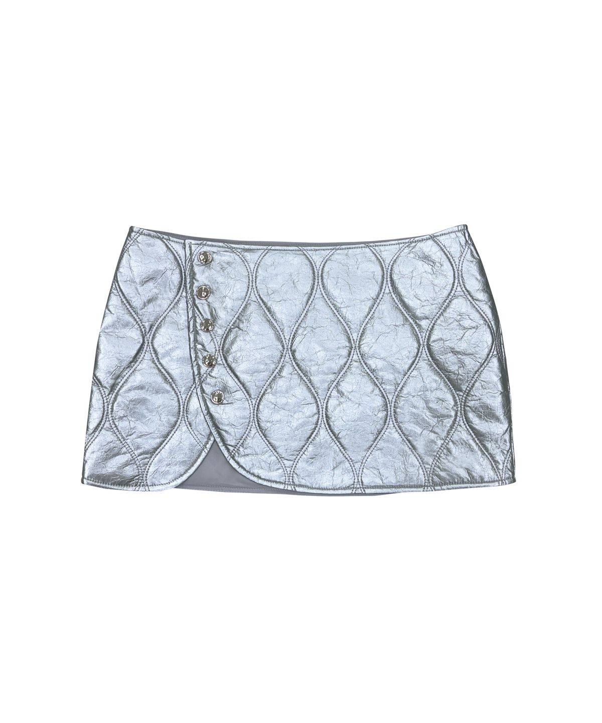 145오피스(145OFFICE) metal padded skirt-silver