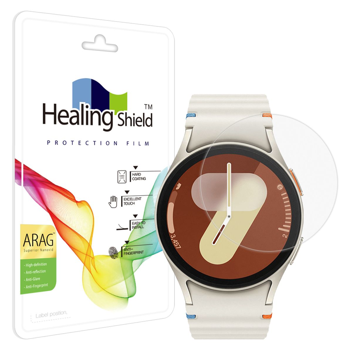 힐링쉴드(HEALINGSHIELD) 갤럭시워치7/6/5/4 40mm ARAG 고화질 저반사 액정보호필름 2매