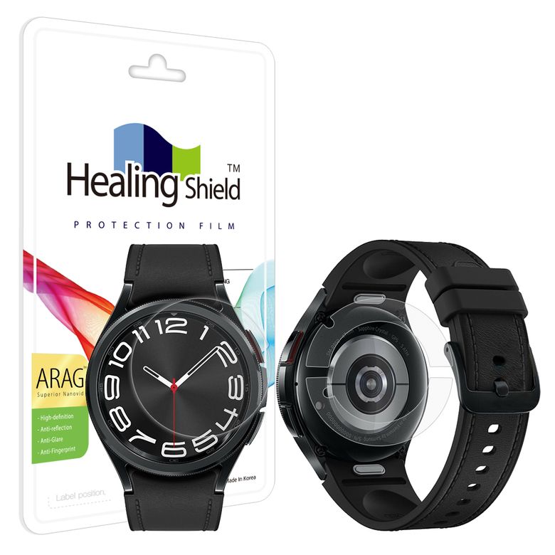 갤럭시워치6 클래식 47mm ARAG 고화질 저반사 액정보호필름 2매 무광후면필름 2매