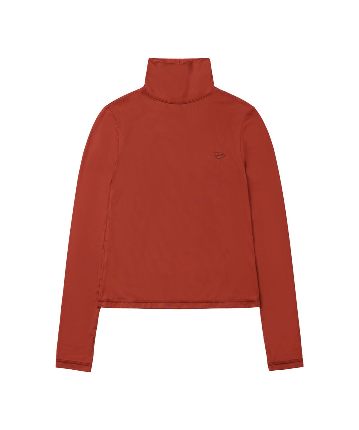 웰빙익스프레스(WELLBEING EXPRESS) Everyday Turtleneck Top Brick Red