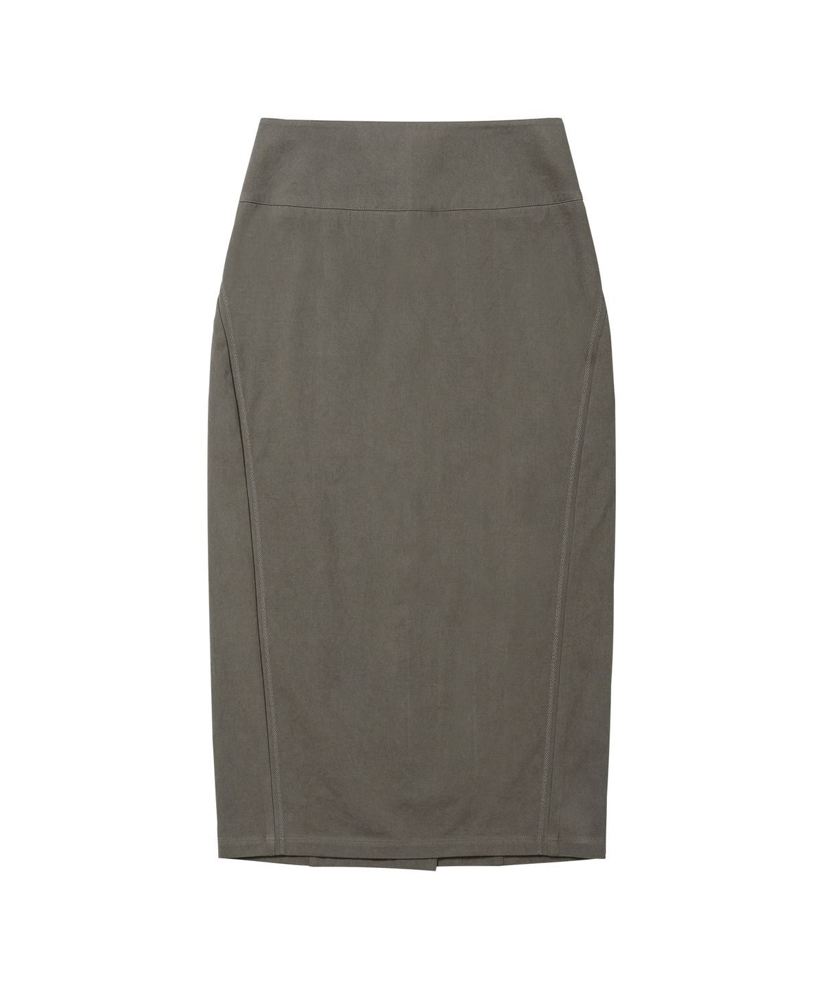 웰빙익스프레스(WELLBEING EXPRESS) Embroidered Long Skirt Khaki