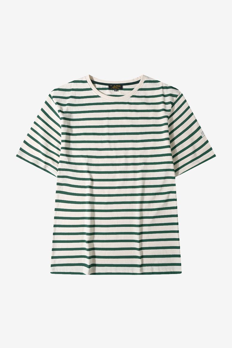 (M) THIBALT - Mariniere Short Sleeve T-shirt_Green