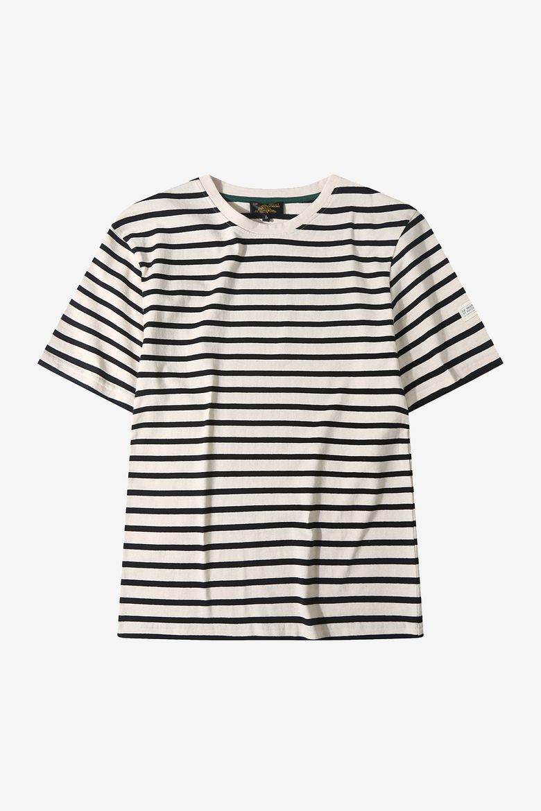 (M) THIBALT - Mariniere Short Sleeve T-shirt_Black