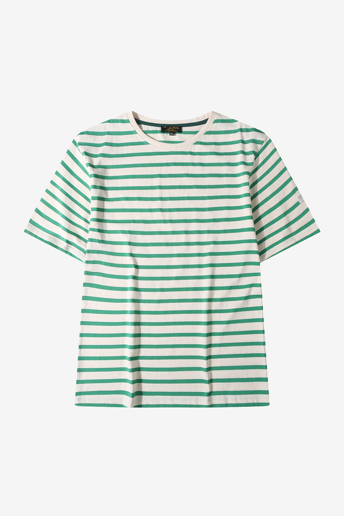 르몽생미셸(LE MONT ST MICHEL) (M) THIBALT - Mariniere Short Sleeve T-shirt_Mint