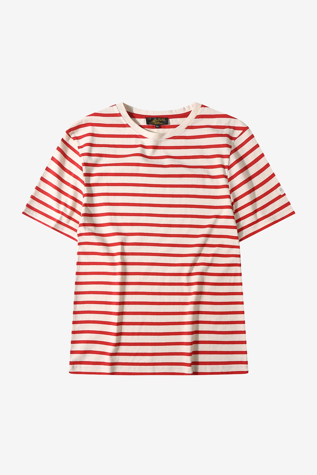 르몽생미셸(LE MONT ST MICHEL) (M) THIBALT - Mariniere Short Sleeve T-shirt_Red