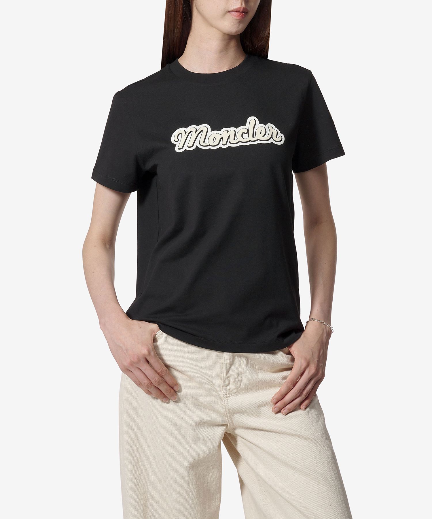 ☆【MONCLER】☆logo embroidered short sleeve T-shir.t☆ Moncler Embroidered Logo Short-Sleeve T-Shirt - Bergdorf Goodman