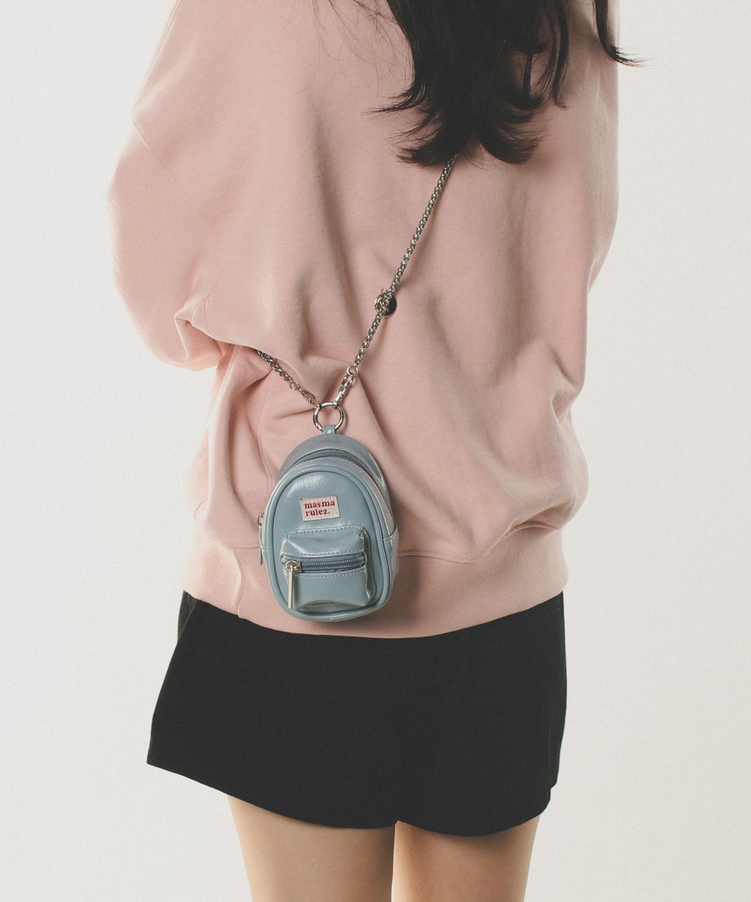 ◆masmarulez◆ mama leather miniature chain cross bag Pink MUSINSA | MASMARULEZ mama leather miniature chain cross bag