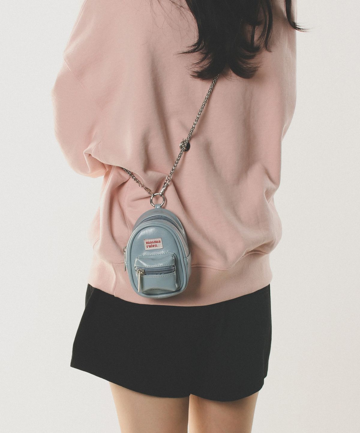 마스마룰즈(MASMARULEZ) mama leather miniature chain cross bag _ Sora
