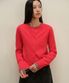 우먼즈 에센셜 라운드 넥 가디건 [레드]