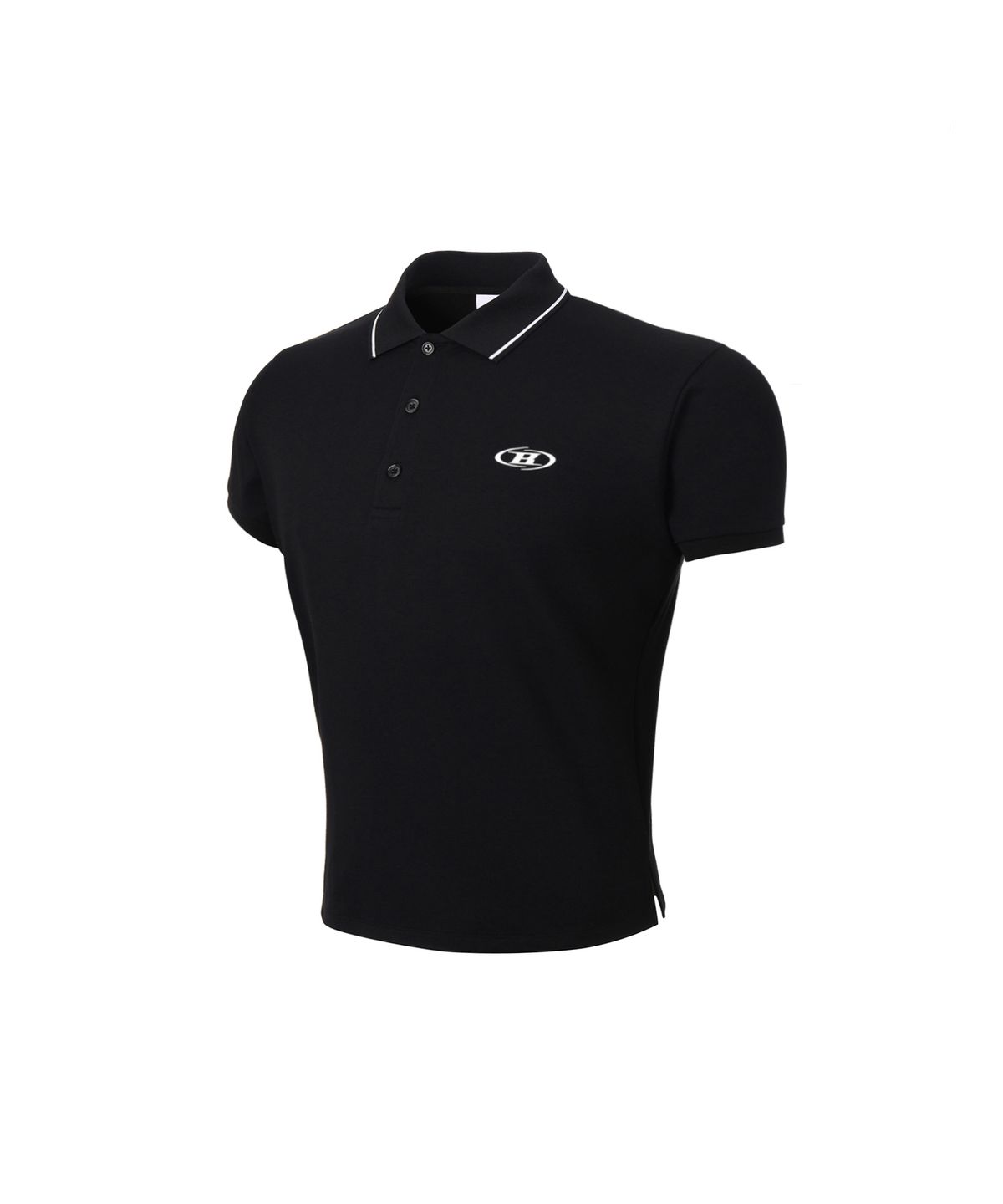 본투윈(BORN TO WIN) MUSCLE FIT COLLAR T-SHIRTS [BLACK]
