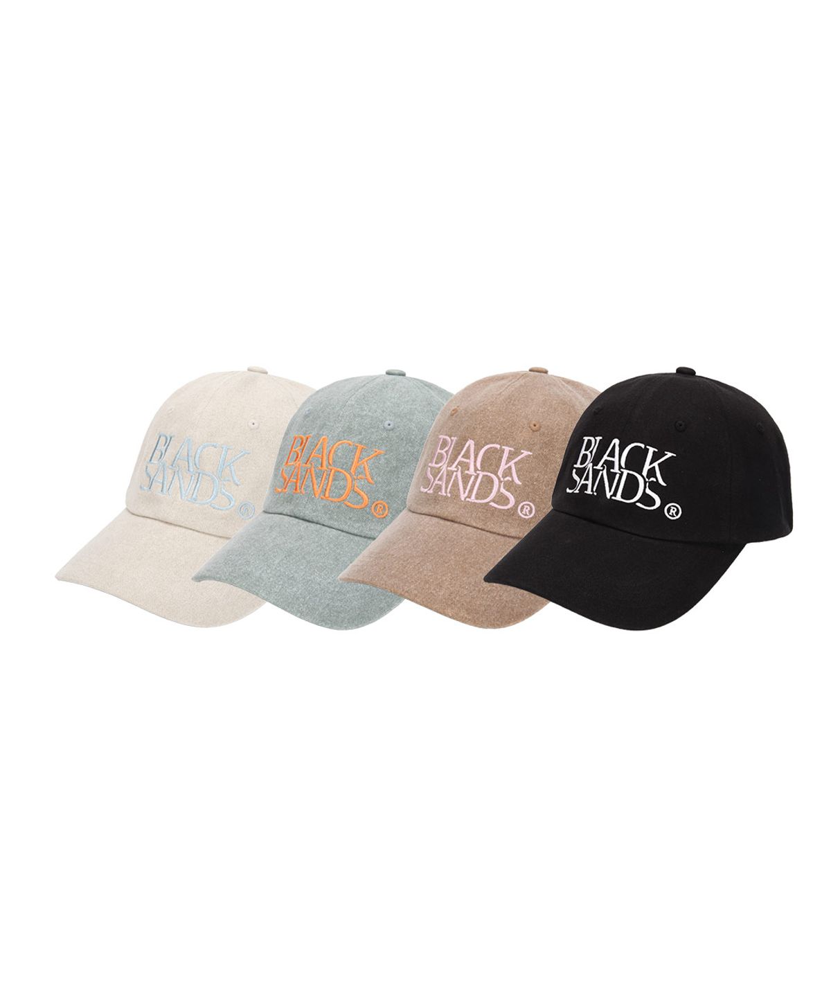 블랙샌즈(BLACK SANDS) 트윈스 자수 피그먼트 볼캡 (4 colors)