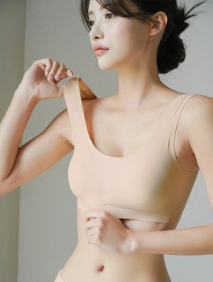 심리스 노와이어 브라 누디 브라탑