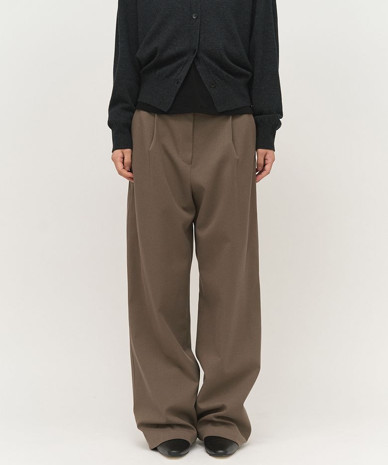 Classy Wide Pants Soil Brown