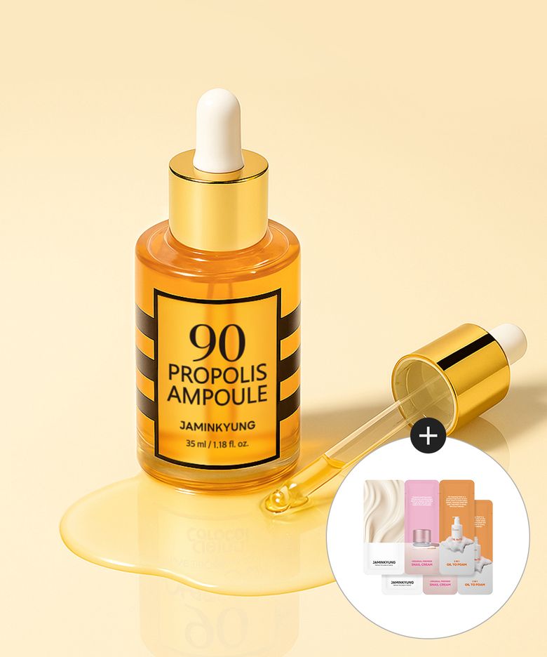 90 프로폴리스 앰플 35ml [증정: 오일투폼 1ml+달팽이크림 1ml 체험분 2매]