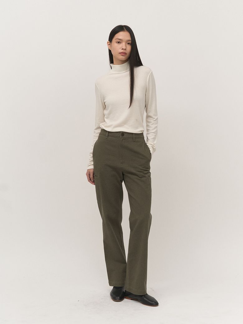 Side Pocket Pants Dusty Olive