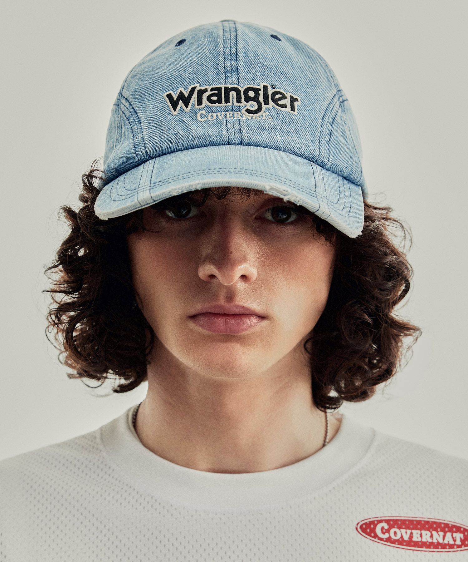 ハット [COVERNAT X Wrangler] Logo denim washing ball cap 4NY059 MUSINSA | COVERNAT [CovernotXWrangler] Logo Denim Washing