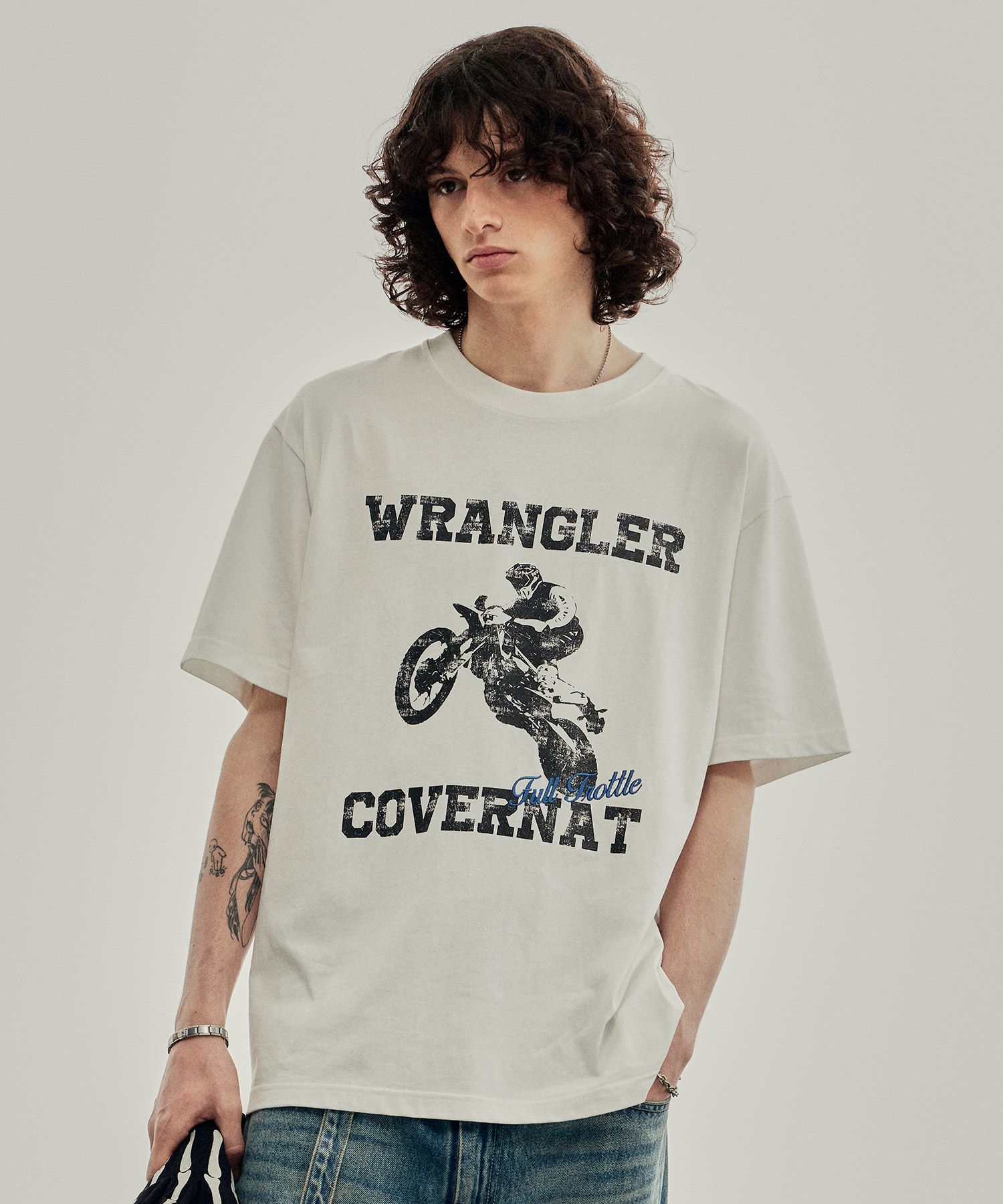 MUSINSA | COVERNAT [CovernotXWrangler] Motorcycle Pigment T