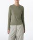 우먼즈 슬림 크루 넥 긴소매 티셔츠 [세이지]