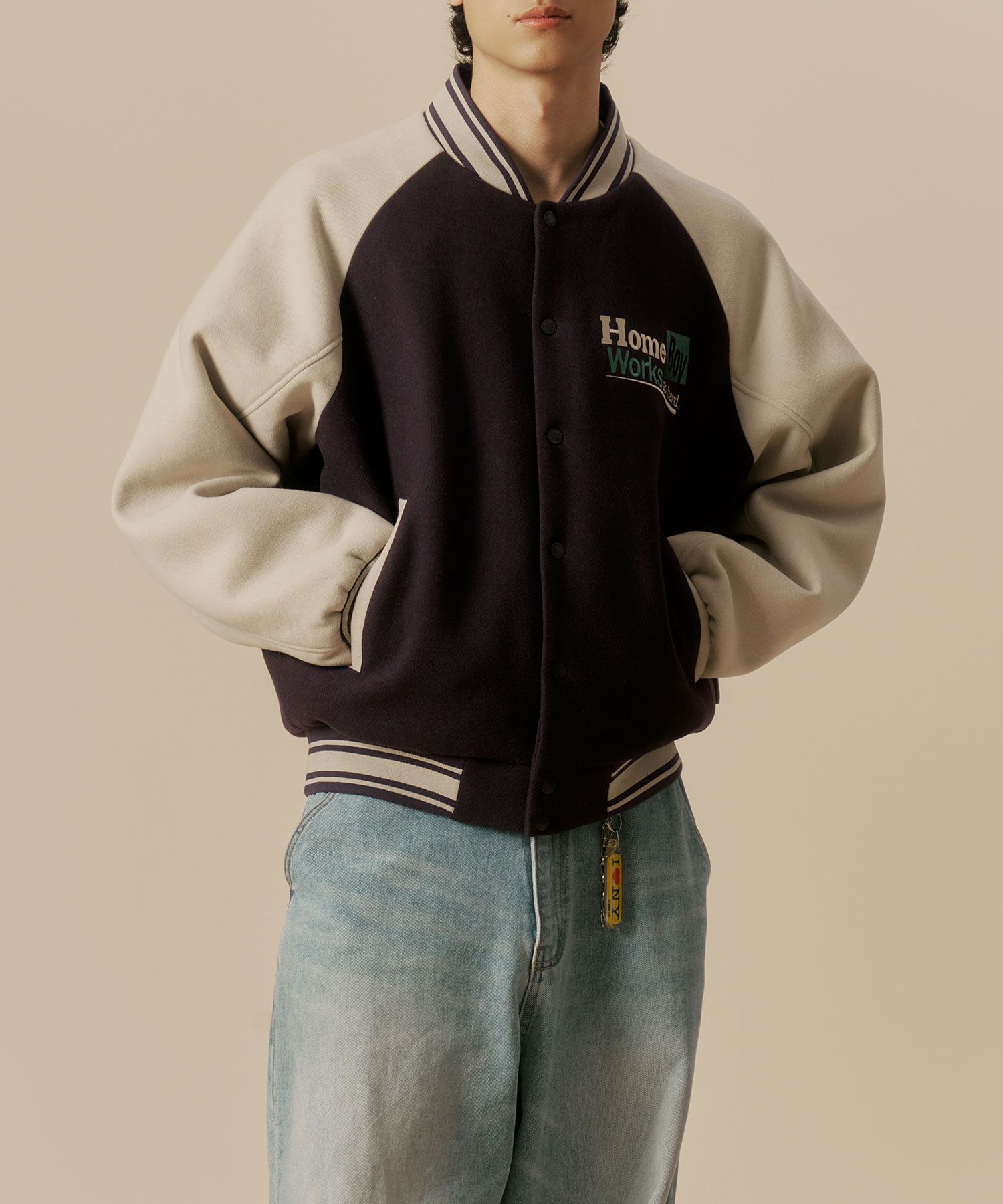 MUSINSA | URBANDTYPE Homeboy Wool Varsity Jacket_Purple