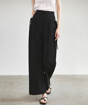 사이드 타이 포켓 팬츠