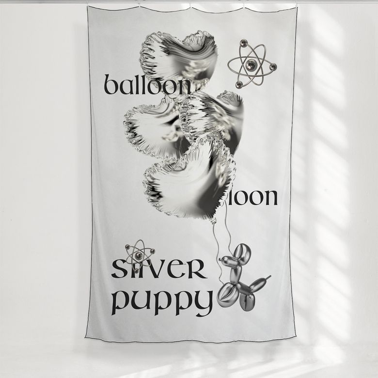 기억의 풍경, 쉬폰 패브릭 포스터 balloonB