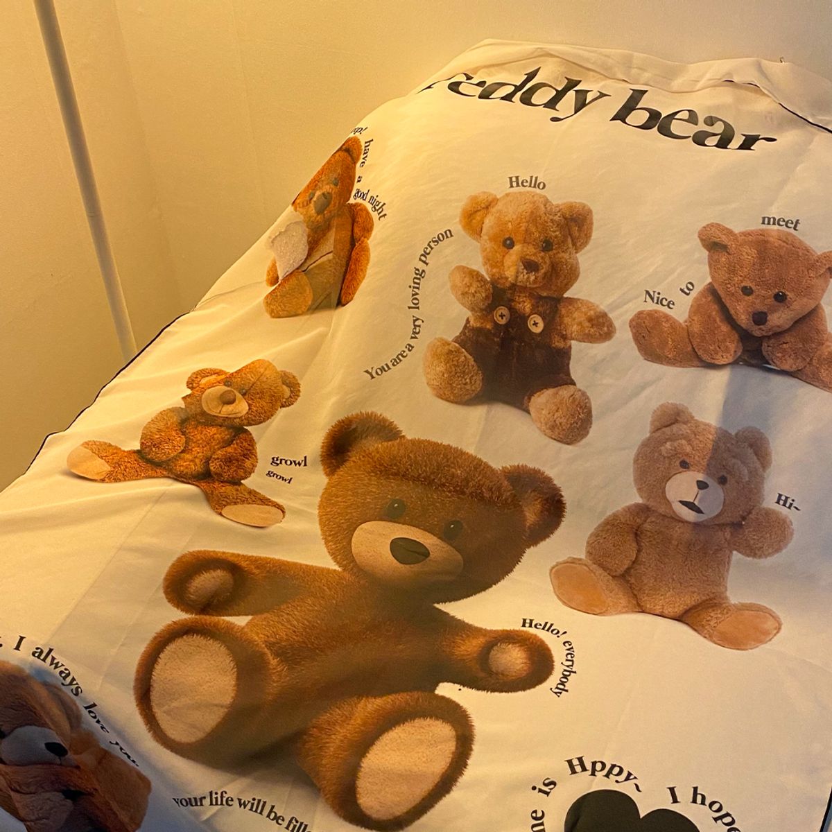 인메이블(INMABLE) 기억의 풍경, 쉬폰 패브릭 포스터 teddy bear