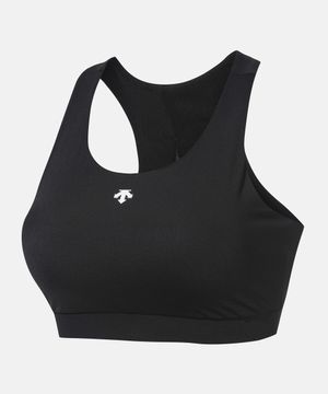 여성 베이직 미디움서포트 숏 브라탑 블랙(SP322TBR71)
