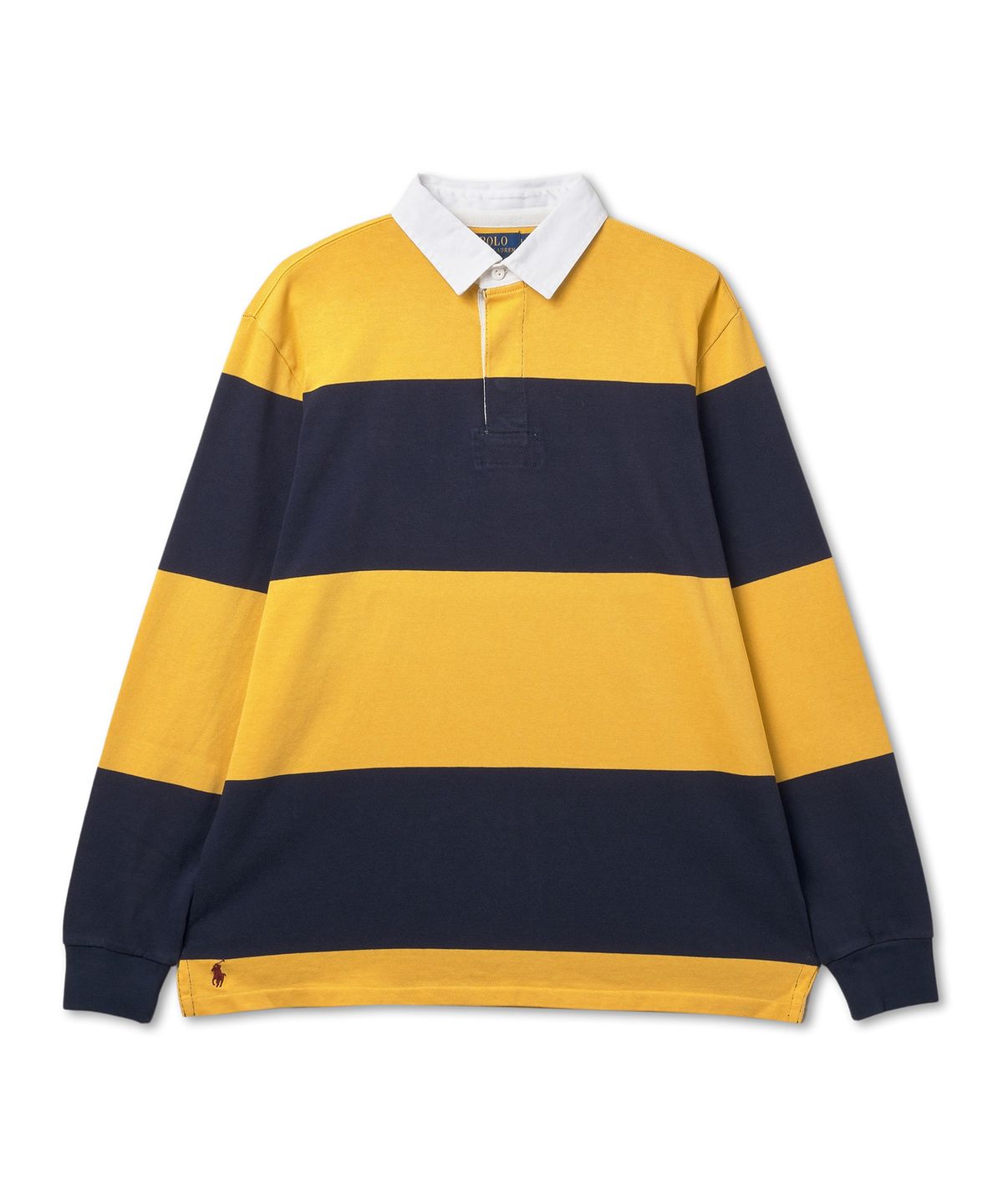 폴로 랄프 로렌(POLO RALPH LAUREN) 아이코닉 럭비 셔츠-골드/크루즈 네이비