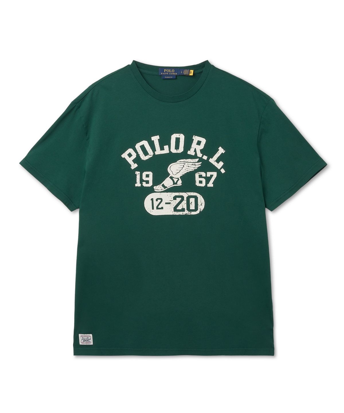 폴로 랄프 로렌(POLO RALPH LAUREN) 클래식핏 저지 그래픽 티셔츠-모스 어게이트