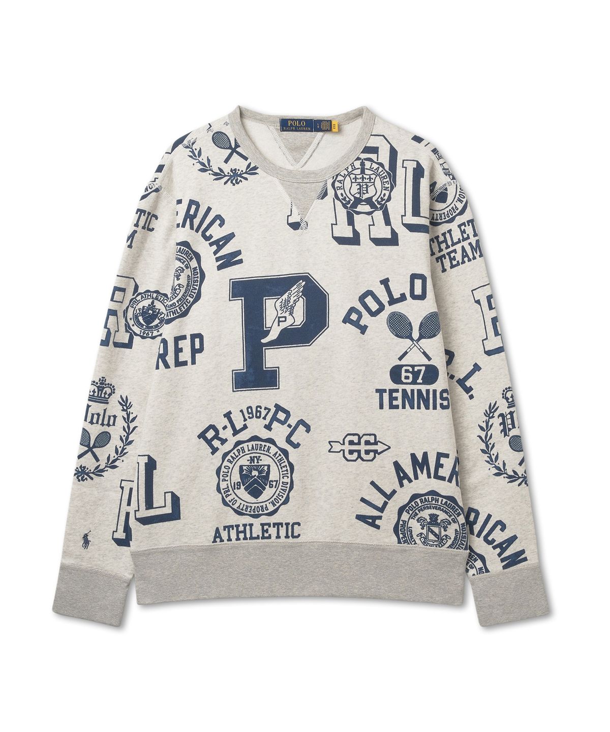 폴로 랄프 로렌(POLO RALPH LAUREN) 플리스 그래픽 스웨트셔츠-뉴포트 네이비/LT 스포츠 헌터