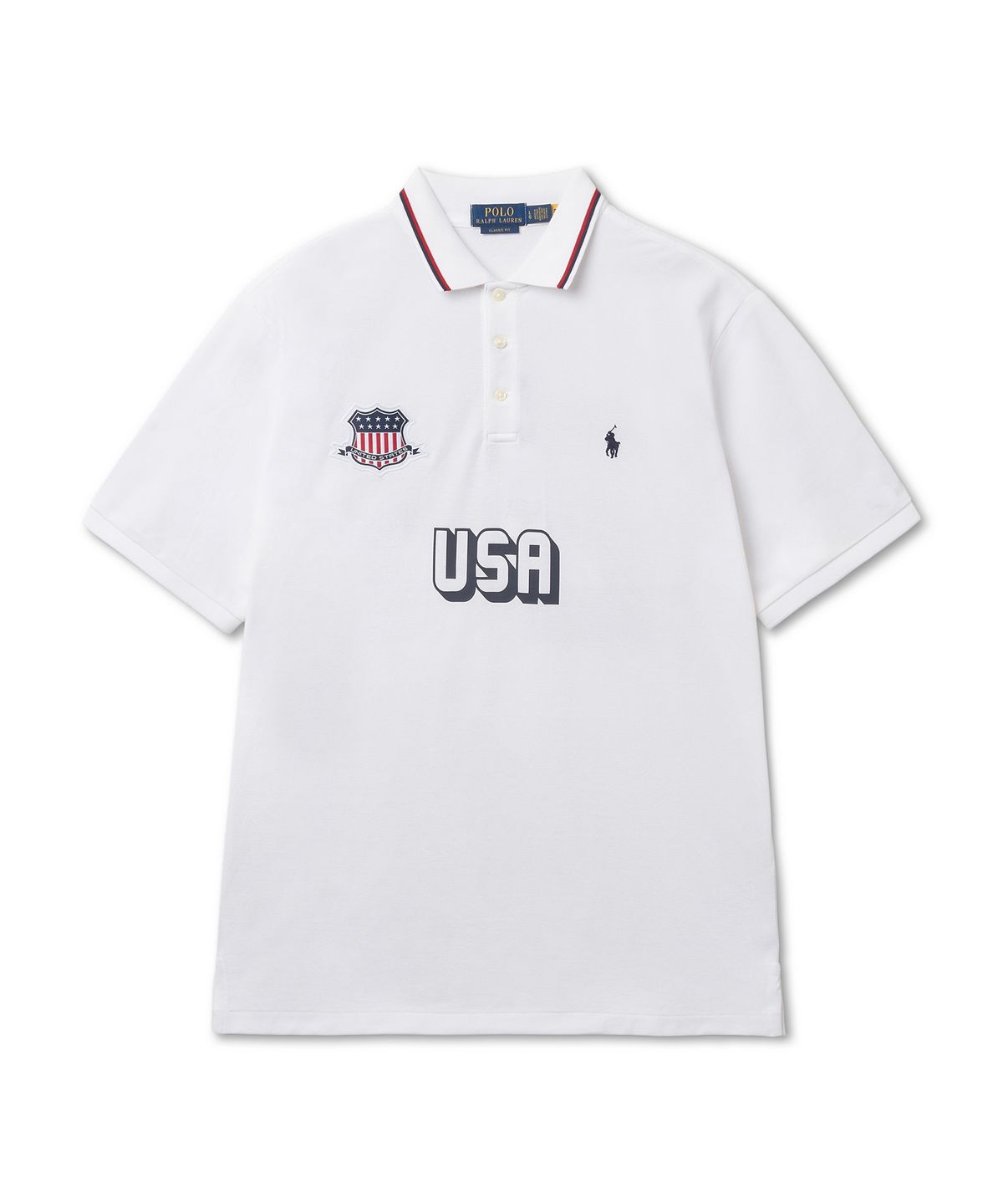 폴로 랄프 로렌(POLO RALPH LAUREN) 클래식핏 USA 폴로 셔츠-화이트