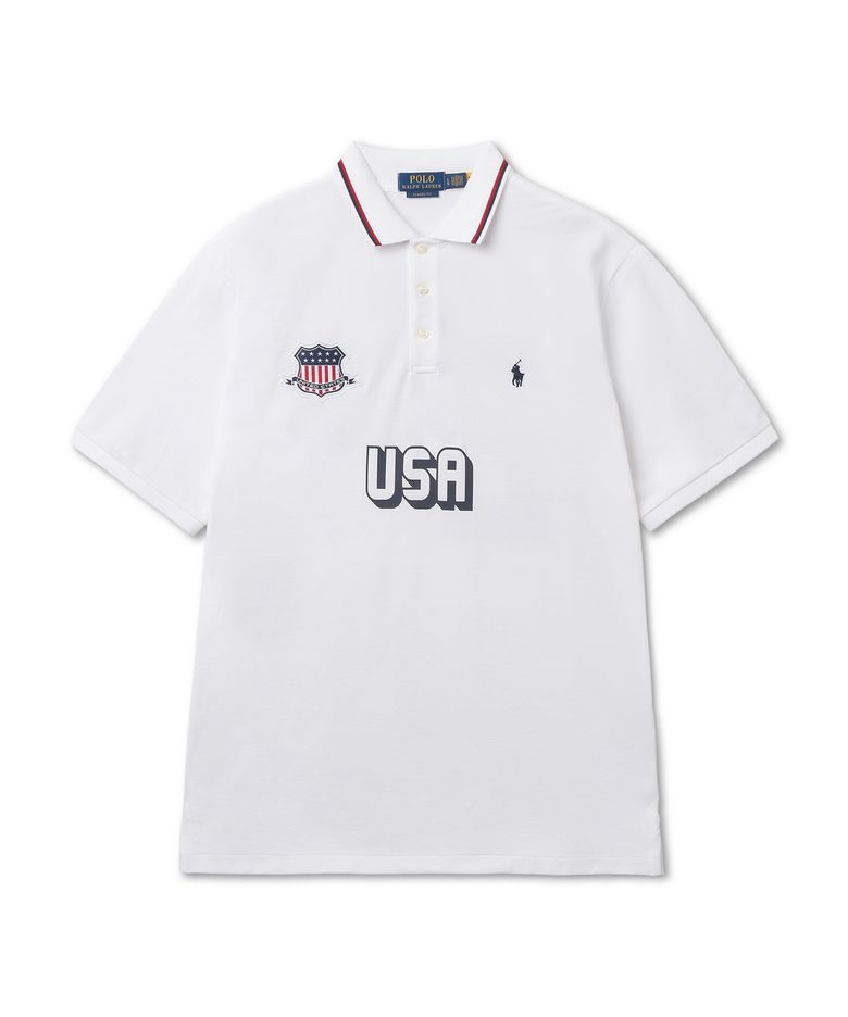 [적립금 10%] 클래식핏 USA 폴로 셔츠-화이트