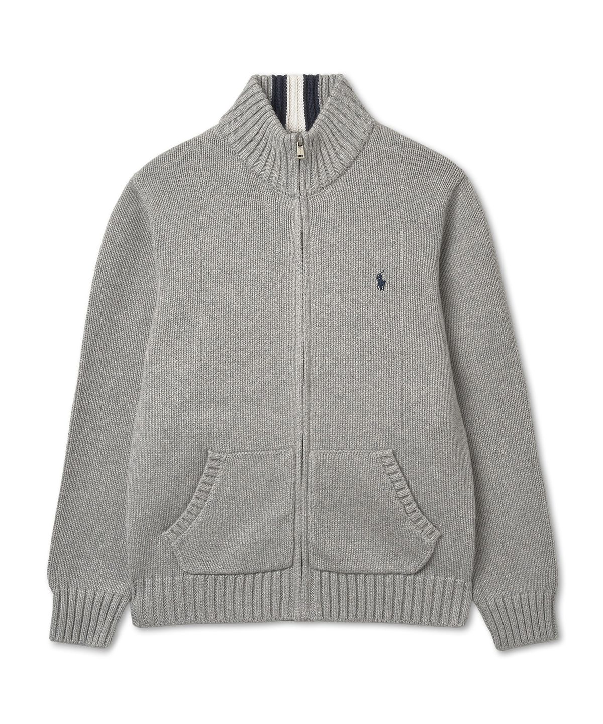 폴로 랄프 로렌 칠드런(POLO RALPH LAUREN CHILDREN) 남아 8-18세 코튼 풀 지퍼 스웨터-앤도버 헤더
