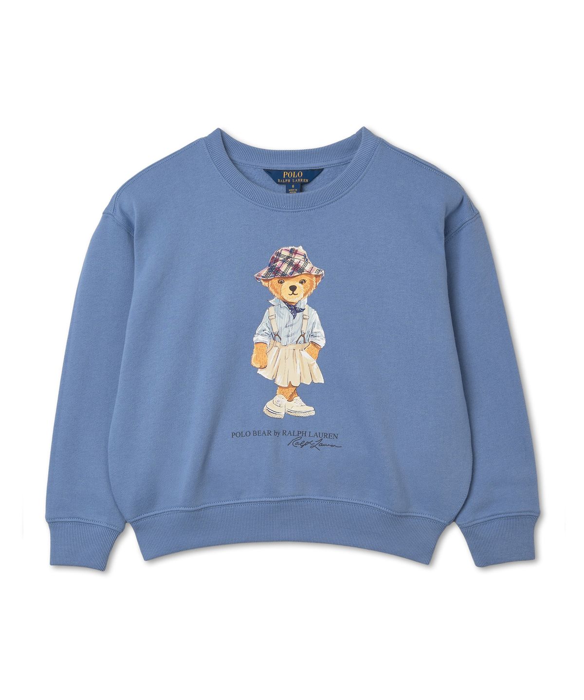폴로 랄프 로렌 칠드런(POLO RALPH LAUREN CHILDREN) 남아 4-6.5세 폴로 베어 플리스 박시 스웨트셔츠-캠퍼스 블루