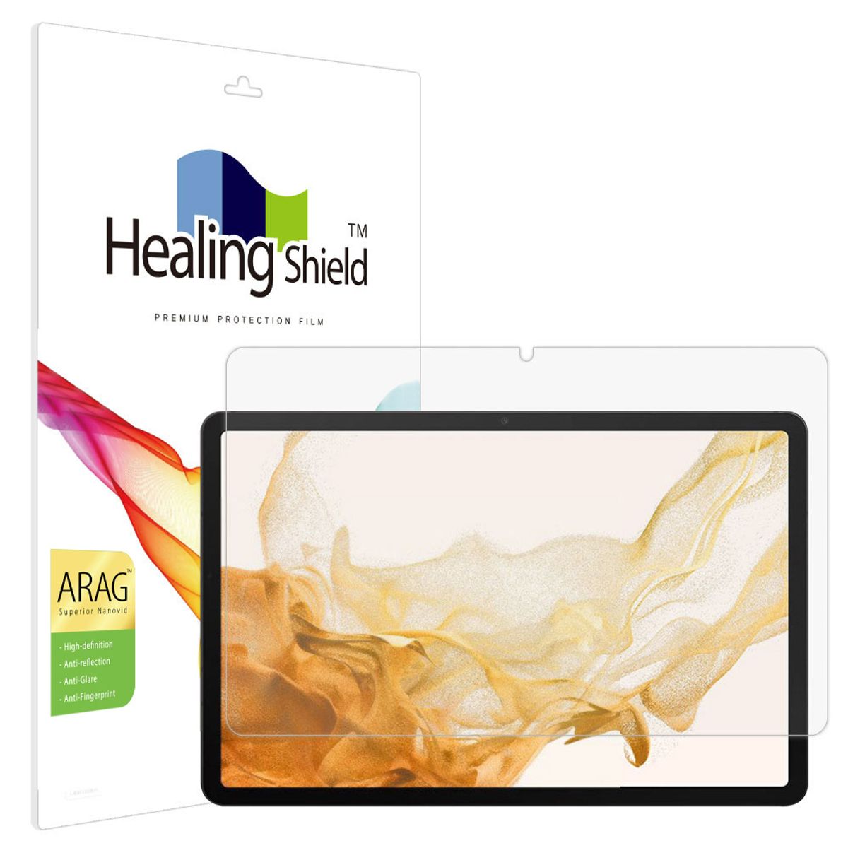 힐링쉴드(HEALINGSHIELD) 갤럭시탭S8플러스 ARAG 고화질 저반사 액정보호필름