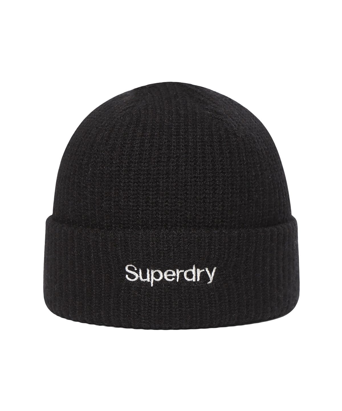 슈퍼드라이(SUPERDRY) 에센셜 베이직 로고 비니 블랙